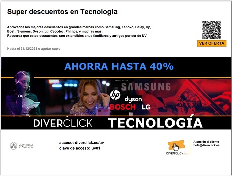 Código QR de la oferta.