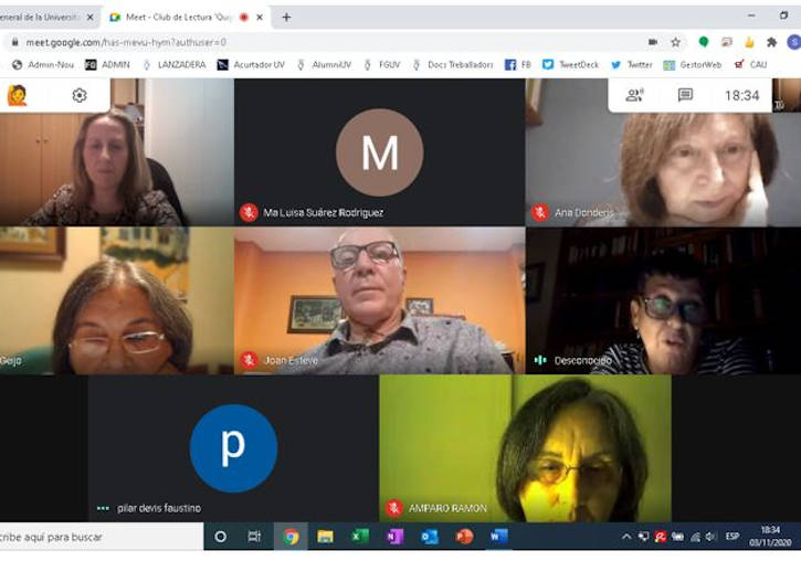 El Club QUIJOTE, en la reunión online de noviembre.