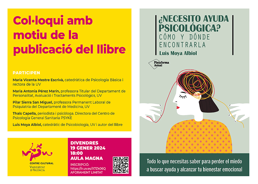 Cartell del col·loqui “¿Necesito ayuda psicológica?”