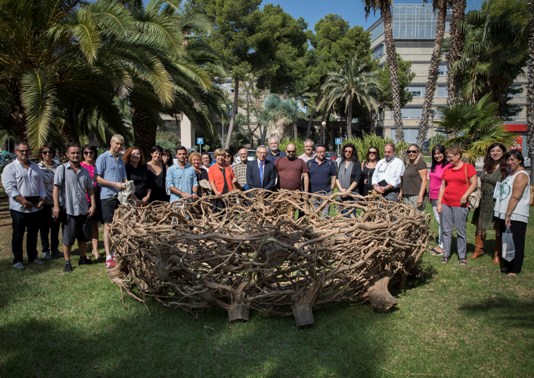 Inauguració de la Mostra art públic / universitat pública 2017. Obra: Cau de coneixement, de Cristian Gil Gil. © Miguel Lorenzo