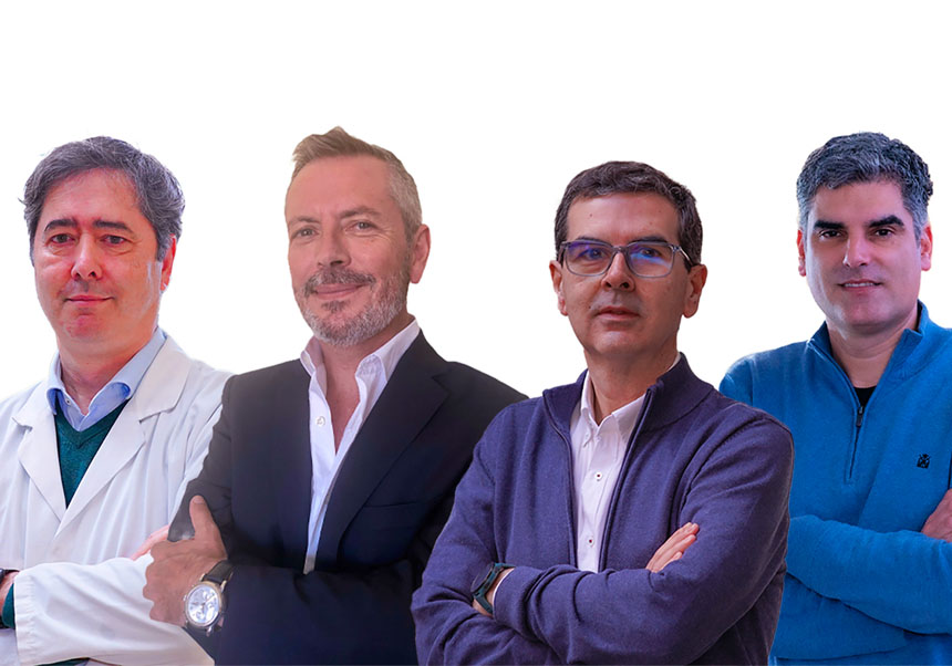 (D’esquerra a dreta). Pascual Medina Bessó, Valeriano Caballero Varón, José Ángel Bahamonde Romano i José Luis García Giménez.
