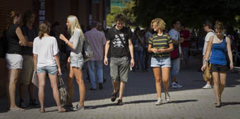 File photo of students at Universitat de València.