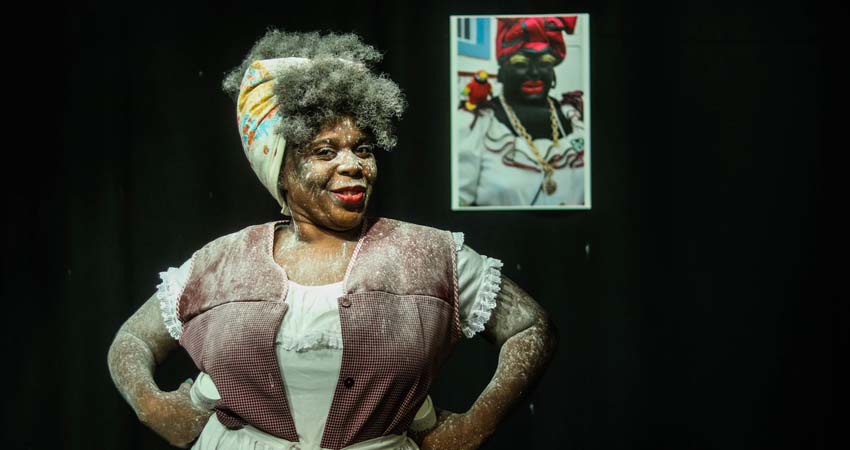 A woman on stage