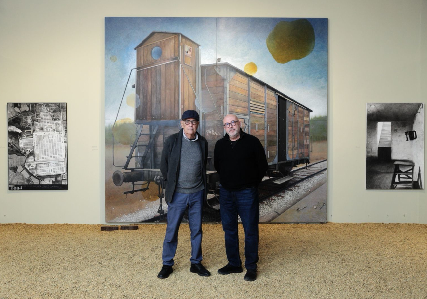 Artur Heras y Anacleto Ferrer en la exposición.