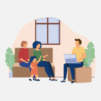 A family with a therapist