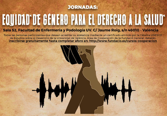 Cartel de las jornadas sobre equidad de género.