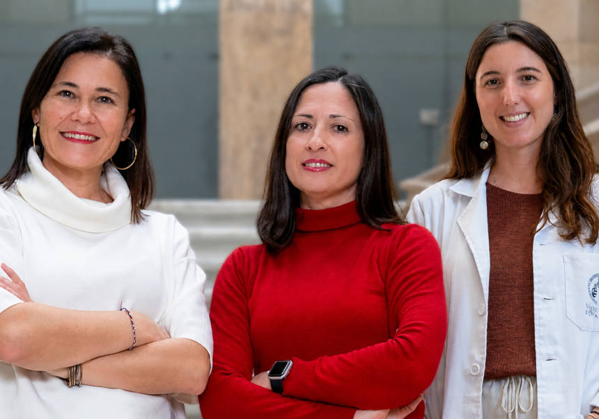 De izquierda a derecha: Eva Serna, María Dolores Mauricio y Andrea Suárez.