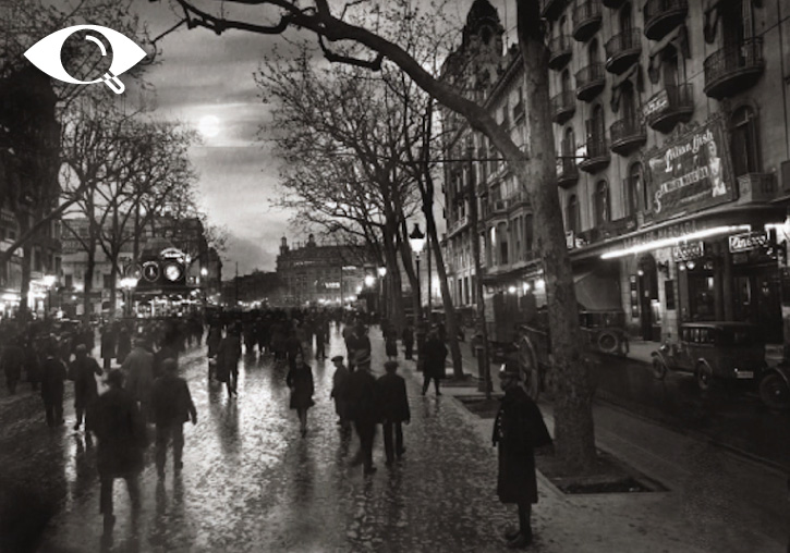 Una calle de noche