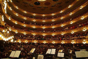 Interior del Teatre Liceu de Barcelona.