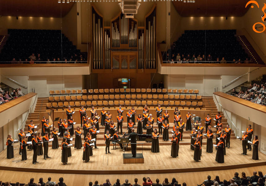 Concierto del Orfeó Universitari de València en el Palau de la Música de la ciudad. FOTO DE ARCHIVO.