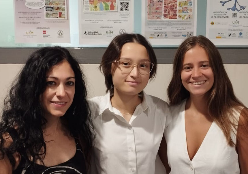 (De izquierda a derecha). Gloria Olaso, Dewi Valentina Martín y Paula Santandreu.