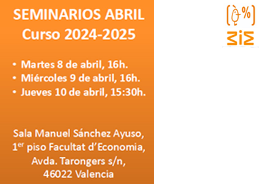 Los días 8, 9 y 10 de abril de 2025 tendrán lugar los seminarios del curso académico 2024-2025
