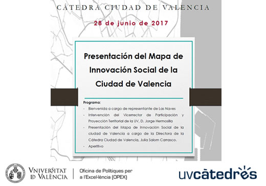 La Càtedra Ciutat de València presenta el mapa d'innovació social de la ciutat de València