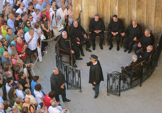 Vista del Tribunal de las Aguas de València