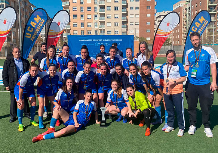 The Universitat de València gets second place in the Spanish University Women's Football Championship