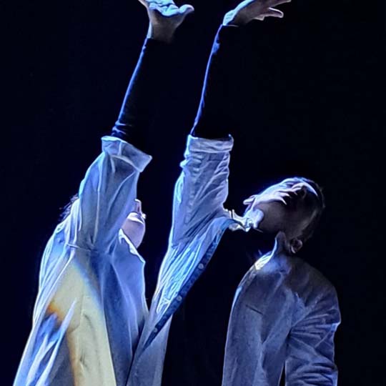 Two people dancing