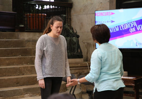 Un momento de la performance de Escena Erasmus.