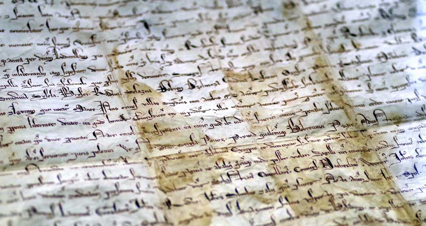 Photo of an old text