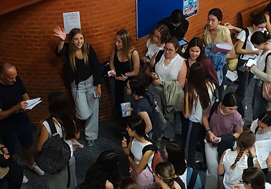 Estudiantat de les proves d'accés a la Universitat en la Universitat de València