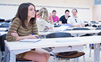 estudiant en aula