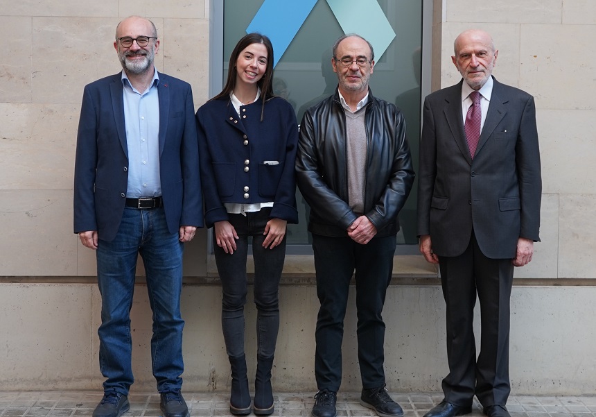(D’esquerra a dreta): José Luis Ortiz, Amparo Ortiz-Seller, Honorio Barranco i Esteban Morcillo.