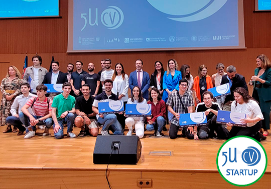 Dos projectes d'estudiants de la Universitat de València, premiats en l'edició de 2022 del programa 5UCV Startup