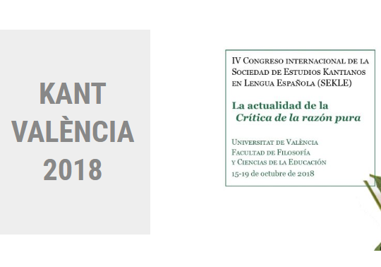 IV Congrés internacional de la Societat d'Estudis Kantians