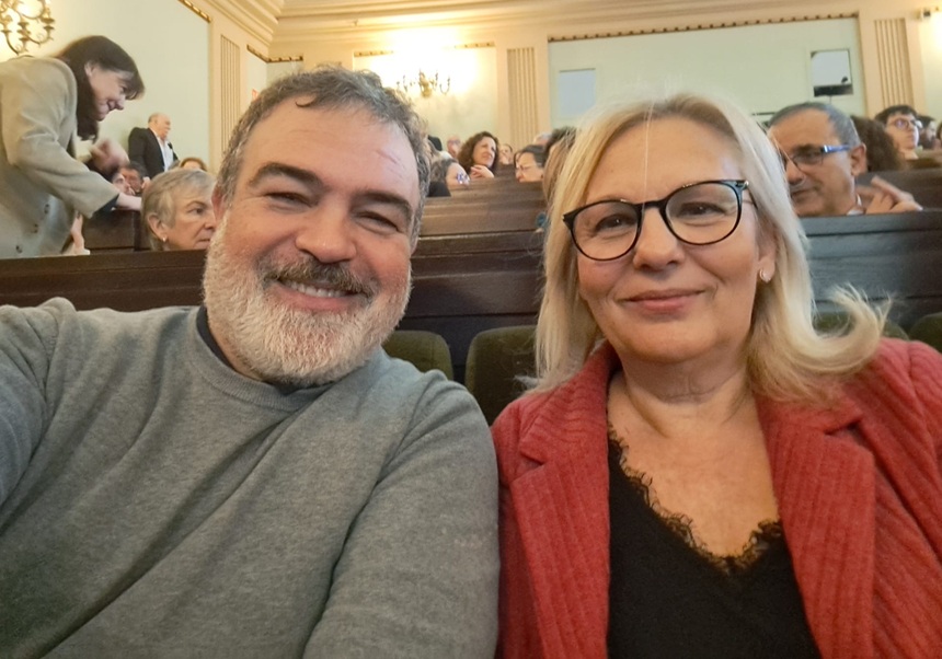 Pedro y Amparo en la presentación de la candidatura de J.L Gandía
