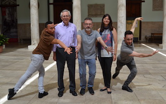 De izquierda a derecha Maynor Chaves, Antonio Ariño, Roberto García, Laura Monrós y Yoshua Cienfuegos
