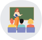 Una profesora en clase