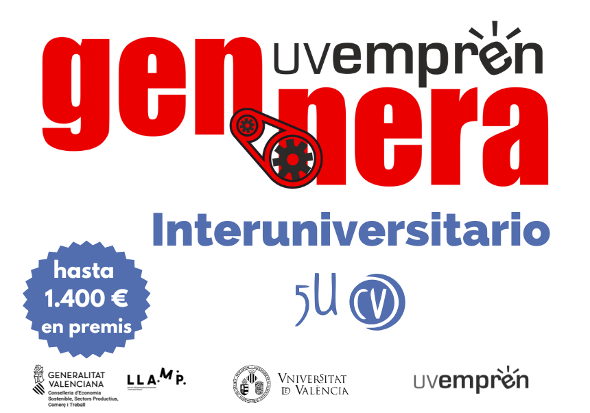 La Universitat de València convoca GENNERA Interuniversitario, un concurso de emprendimiento financiado por la Conselleria de Economía Sostenible, Sectores Productivos, Comercio y Trabajo dotado con hasta 1.400 € en ayudas