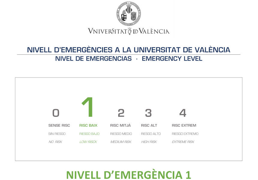 Amb el Nivell 1 d'Emergència es reprén la presencialitat a la UV i la FGUV.