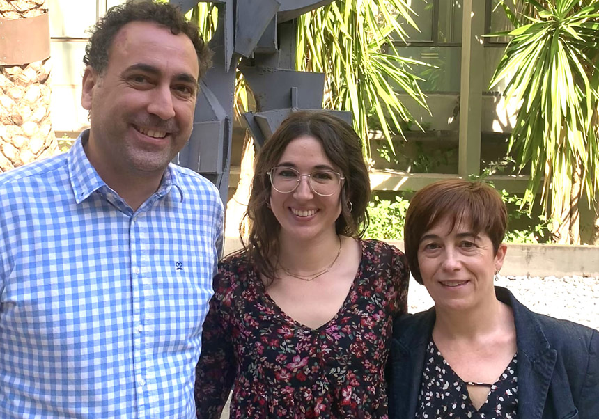 (From left to right). Ladislao Salmerón, Lidia Altamura and Cristina Vargas.