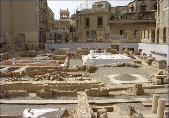 Ruinas romanas de la Calle El Salvador en Valencia