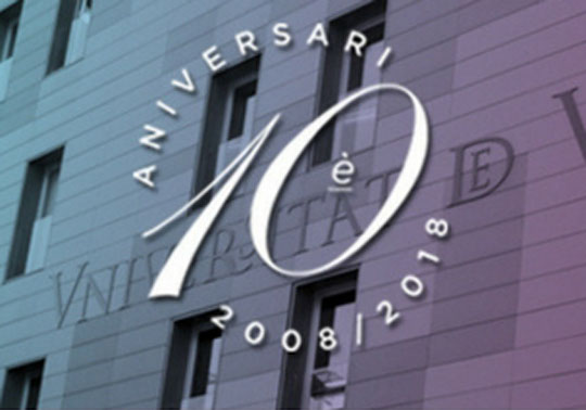 Cartel décimo aniversario de la Universitat dels Majors