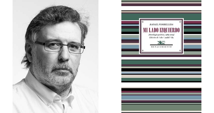 Foto de Rafael Fombellida y portada del libro