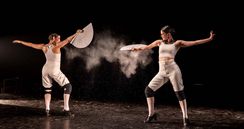 Two women dancing