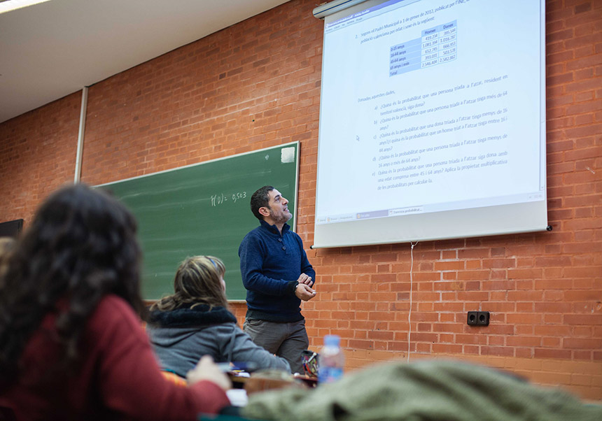 Professor a classe