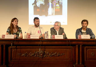 De izquierda a derecha: Ana Sanahuja, Jerónimo Cornelles, Antonio Ariño y Ximo Rojo.