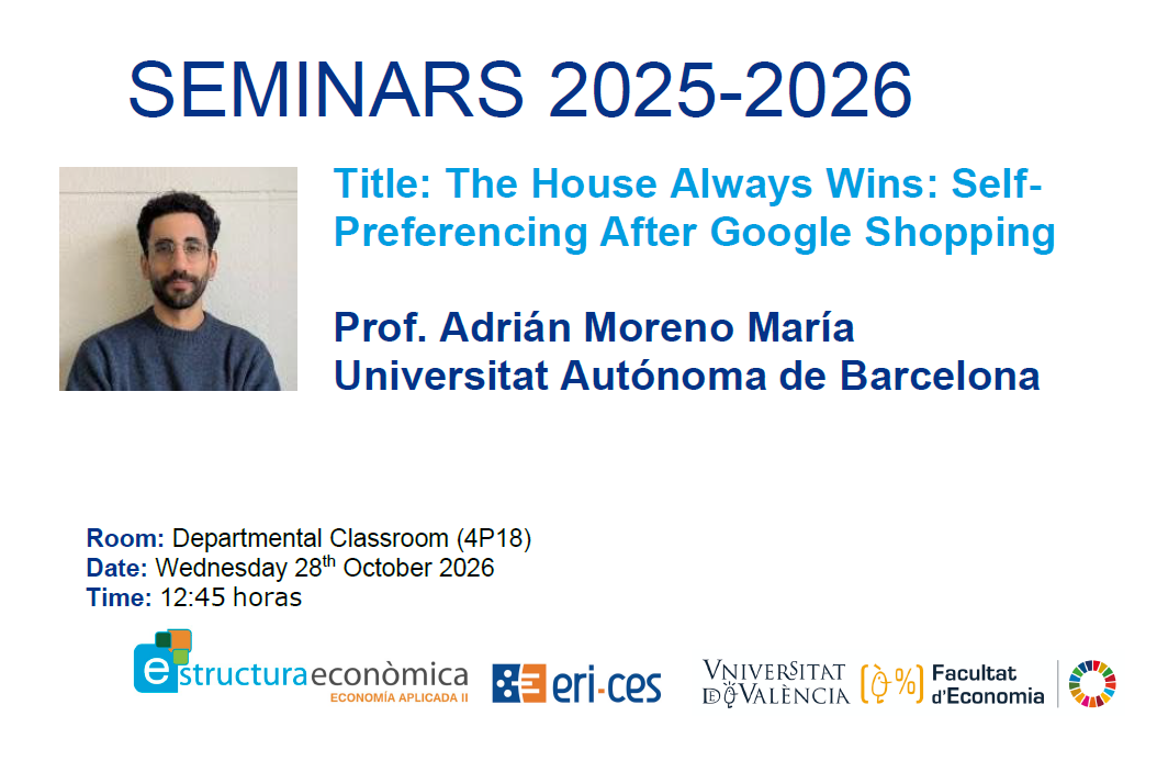 Seminars 2026 -2027. 13th October 4P18, 12:45h. Israel García Rodríguez: 