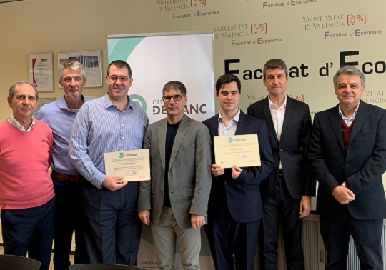 La Cátedra DEBLANC otorga el premio al mejor TFM a Rubén Herrera, estudiante del Máster en Ciencias Actuariales y Financieras