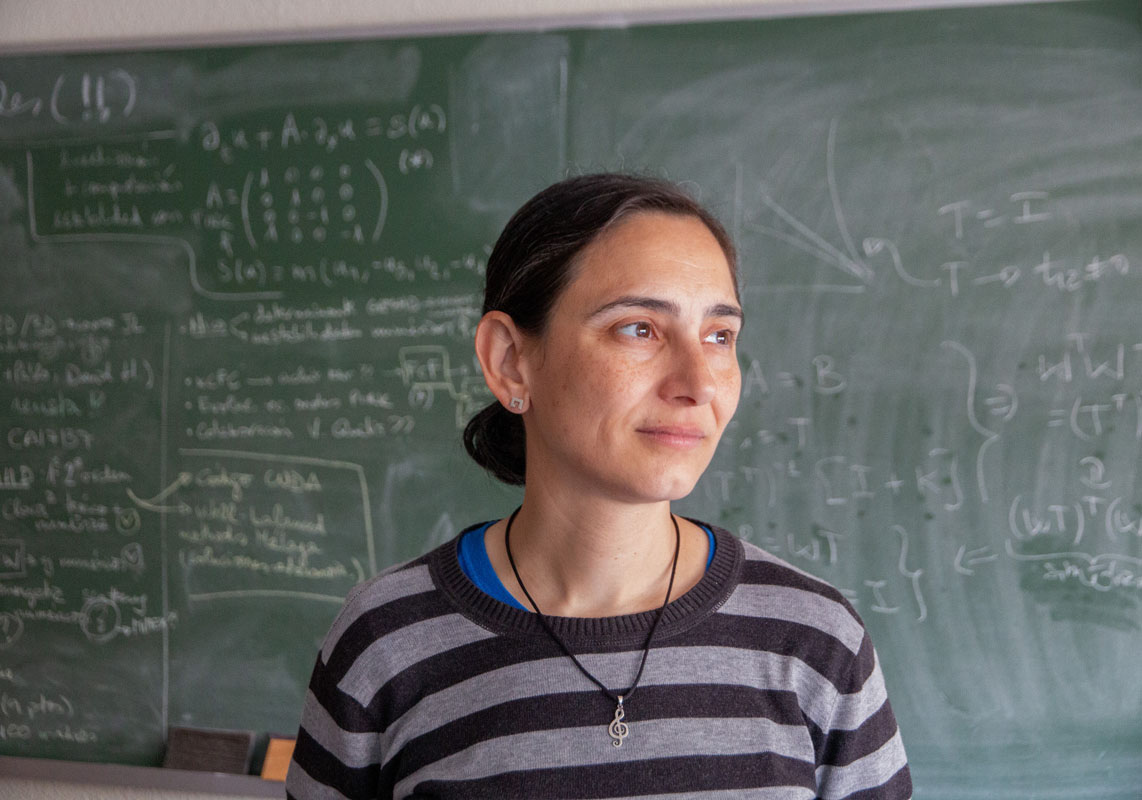 Isabel Cordero Carrión at her office in the University of Valencia.