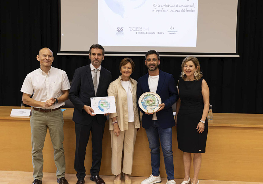 Acto de entrega del premio.