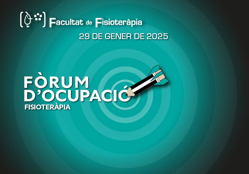 Imagen gráfica del Foro de Empleo de la Facultat de Fisioteràpia 2025.