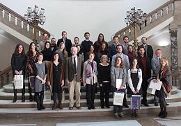 Titulats de l’ETSE-UV reben el reconeixement de la Universitat als seus guardons com a Premis Nacionals Fi de Carrera.