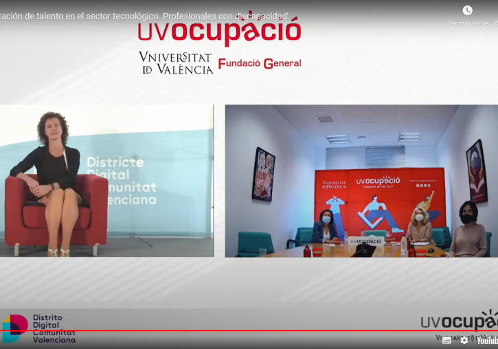 Un moment de la connexió amb UVocupació.