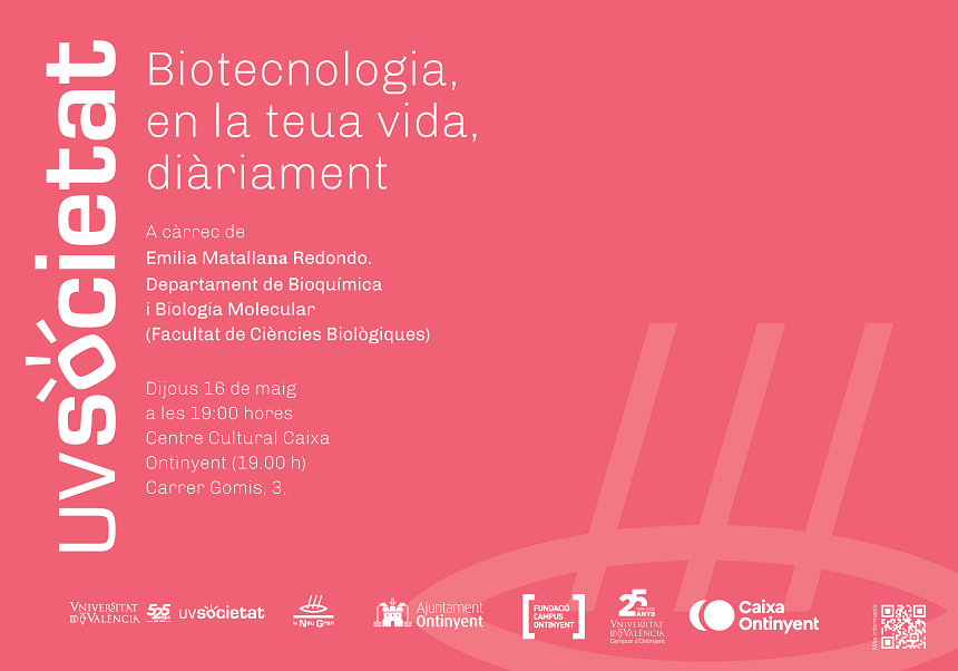 Cartell conferència: Biotecnologia, en la teua vida, diàriament