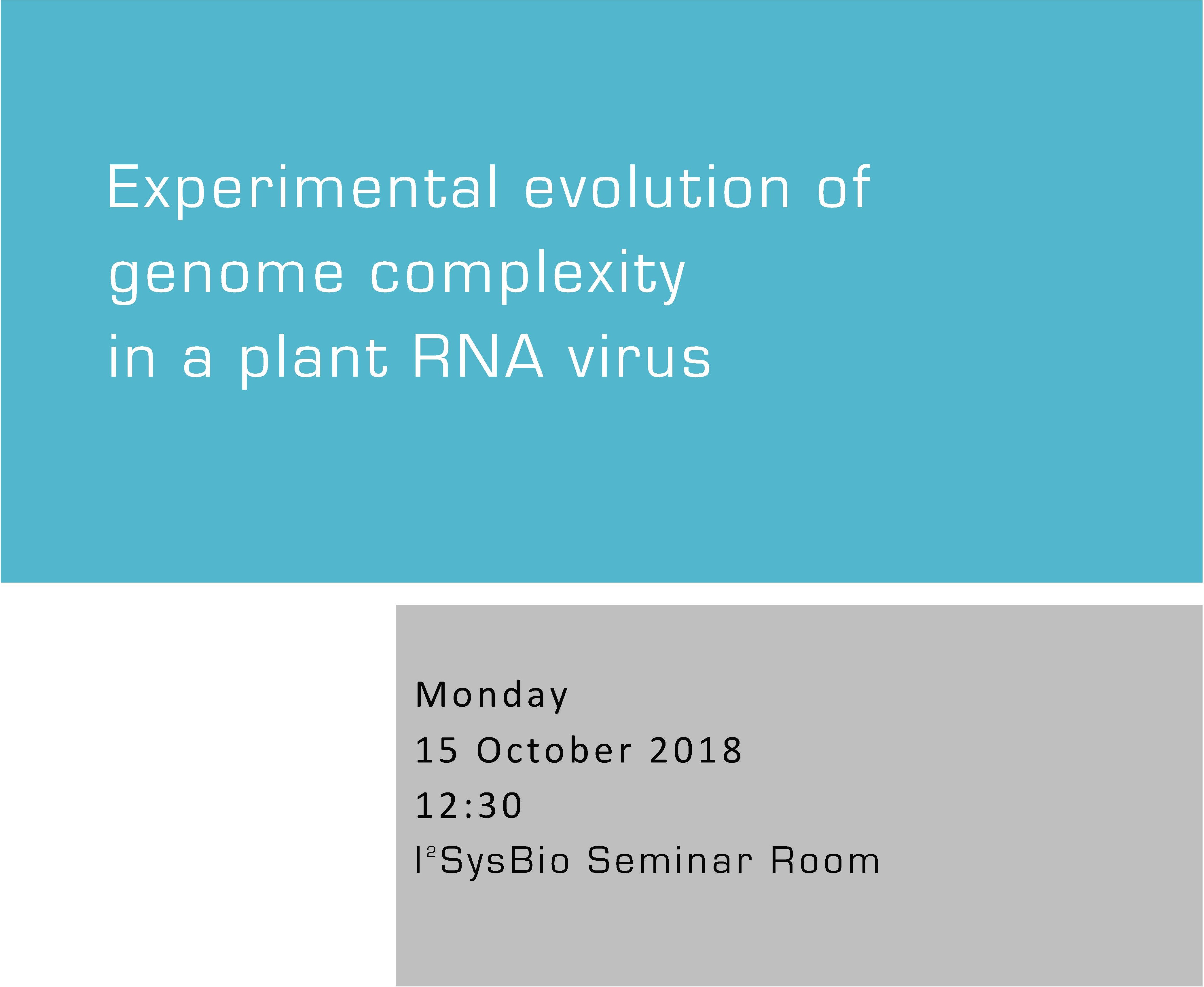 Experimental evolution of genome complexity in a plant RNA virus