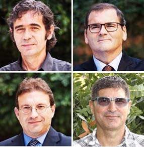 Emili Tortosa-Ausina i José Manuel Pastor (dalt); Lorenzo Serrano, José Manuel Pavía.