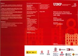  Premios de asistencia al seminario de la UIMP, Reforma Social o Revolución: El catolicismo social en Valencia (1891-1936)